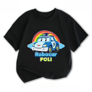 COD✅ (Hồ Chí Minh)DREAMY BABY Áo thun cổ tròn cho bé trai in hình hoạt hình Robocar Poli