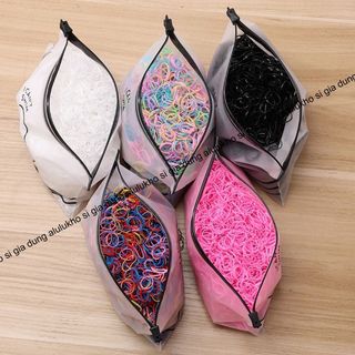 Sét 1000 Dây Thun Buộc Tóc Nhiều Màu Sắc Co Giãn Sử Dụng Một Lần Cho Bé