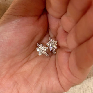 Bông tai nữ phong cách mới với đá zircon hình ngôi sao