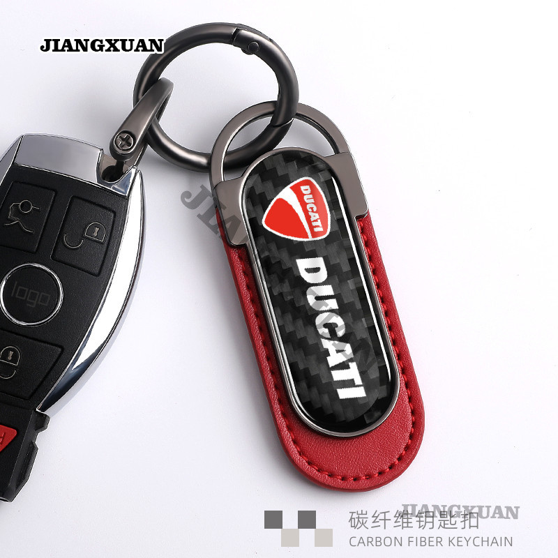 Xe Ducati Sợi Carbon Móc Khóa Xe Máy Sáng Tạo Móc Khóa Panigale / V4 Monster / Streetfighter Diavel / XDiavel Hypermotard Scrambler Supersport