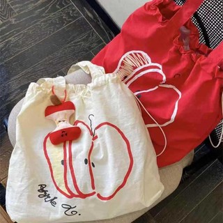 GC2 Túi Tote Nylon chống thấm nước dây rút Apple dành cho nữ Túi đeo vai nhẹ dung tích lớn CG2