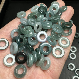 ((5 cái) Ngọc tự nhiên nước xanh 11-15mm - Nhẫn và bông tai đa màu sắc)