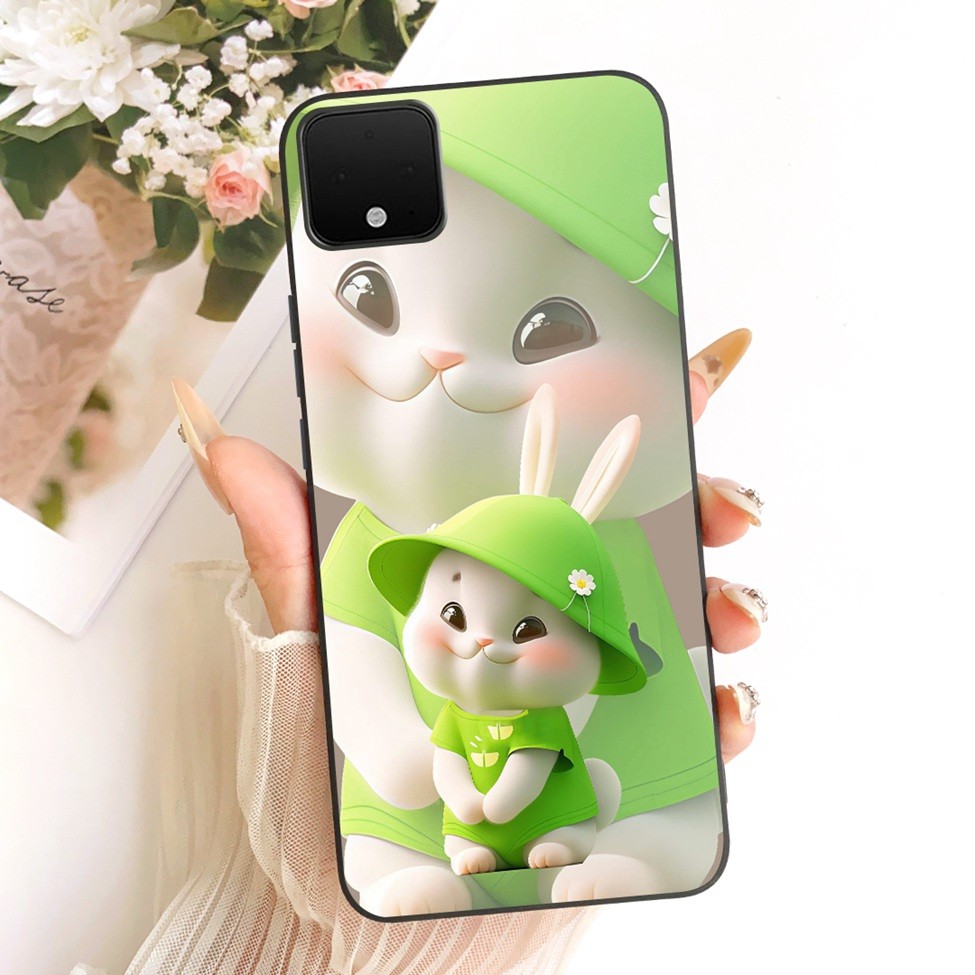 Ốp lưng Google Pixel 4 XL Silicon Mèo Dễ Thương Thời Trang Bướm Vỏ Sơn Ngộ nghĩnh G020P G020