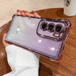 Ốp lưng OPPO Reno trong suốt viền kim loại chống sốc không ố vàng cho Reno 8 9 10 11 12 13 14 Pro 5G
