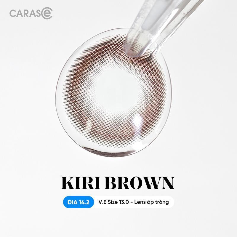 [1 chiếc] Kính áp tròng khoá ẩm 1 Ngày Màu Nâu Khói Nhạt CARASE, Lens cận KIRI BROWN