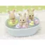 Sylvanian Families [Milk Rabbit's Triplet Love Bath Set] ages 3 and up, Toy Dollhouse, EPOCH