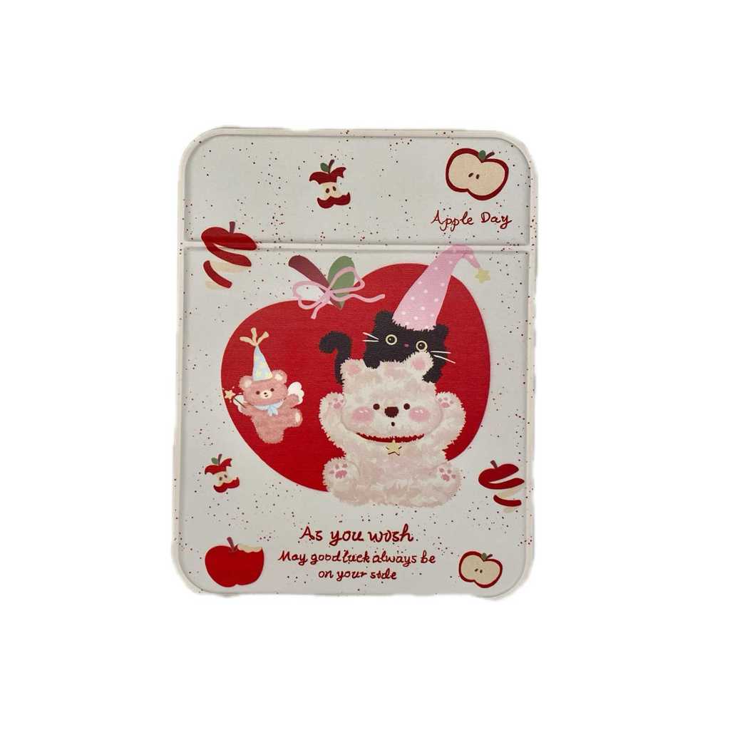 Dễ Thương Apple Gấu Gấp Gương Trang Điểm Gương Để Bàn Đứng Lên Gương Trang Điểm Bé Gái Đi Chơi Di Động Trang Điểm Gương Nhỏ CSDD