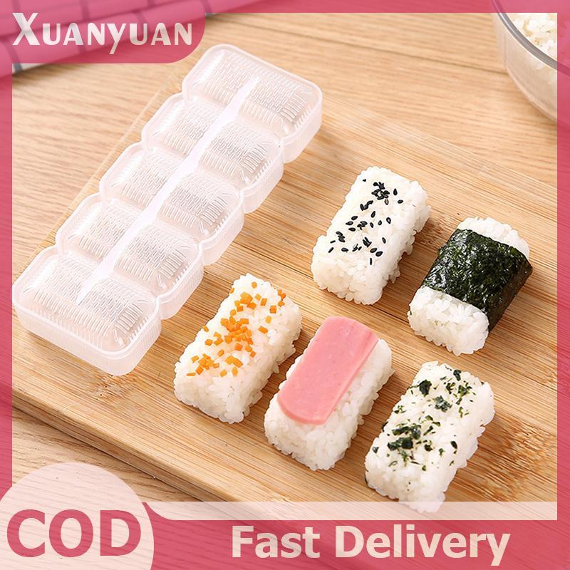 XUAN 5 Cái / bộ Sushi Nigiri Máy Làm Khuôn Cơm Chống Dính Máy Làm Báo Chí DIY Bento Tool VN