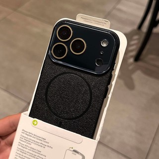 Ốp điện thoại di động hút từ tính hình tròn mịn sang trọng cho iPhone17 16 15 14 13 12 Pro Max bảo vệ camera chống sốc chống rơi mặt sau cứng