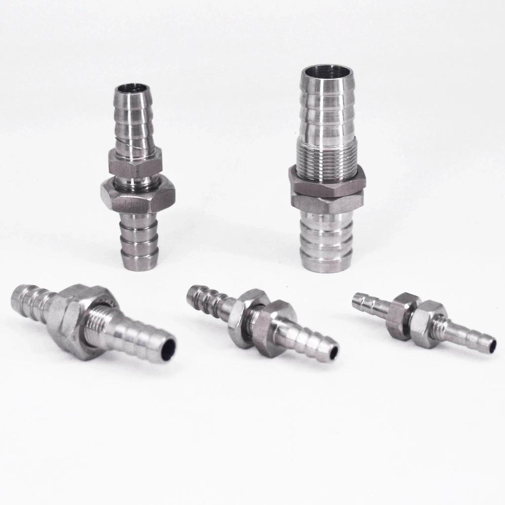 3 4 6 8 10 12 13 14 16 20 25 32mm Ống Barb Giảm Cân Bằng Thép Không Gỉ 304 Vách Ngăn Ống Đuôi Ống Lắp Kết Nối Bảng Điều Khiển