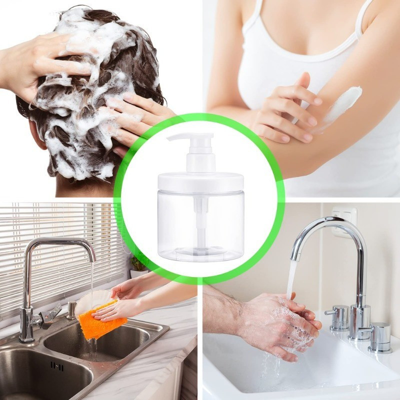 Chai bơm rỗng miệng rộng 500ml / 1000ml / Chai bơm rỗng cho dầu xả dưỡng da