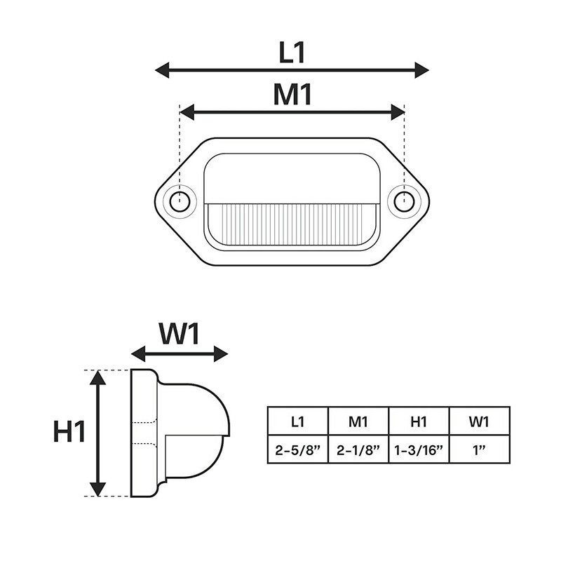 Biển số LED Đèn biển số chống nước Đèn đuôi cho xe kéo, RV, Xe tải, Thuyền