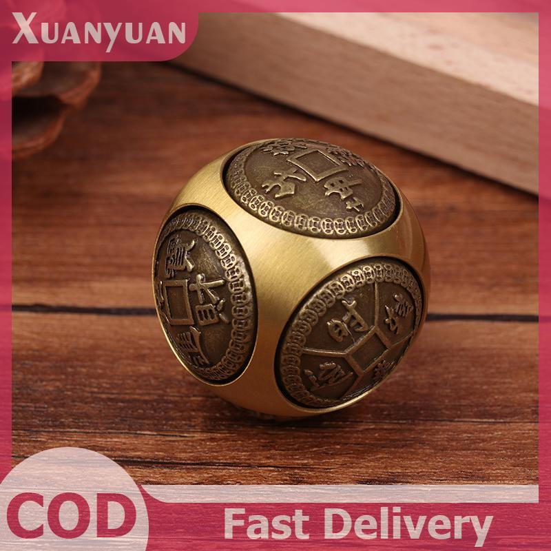 XUAN Sáu Mặt Bốn Phước Lành May Mắn Tiền Đồng Thau Giảm Căng Thẳng Khối Đàn Áp Đồ Chơi Thủ Công VN