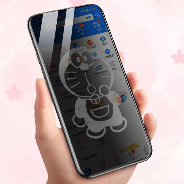 Phim bảo vệ màn hình kính cường lực bảo vệ màn hình chống gián điệp cho iPhone 15 16 17 pro max Plus Bảo hiểm toàn diện Phim hoạt hình 6D