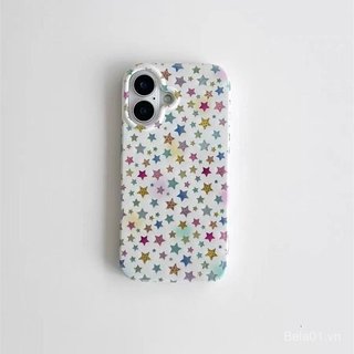 Ốp Điện Thoại Thích Hợp Cho iPhone Cô Gái Lấp Lánh Trái Tim Nhiều Màu Sắc Ngôi Sao iPhone17promax Ốp Điện Thoại iPhone16 / 15 / 14 / 13 Dopamine 12 Vỏ Bảo Vệ TG2Y