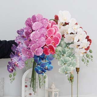 Hoa Lan Hồ Điệp Giả 3D Cao Cấp Cảm Ứng Thật 9 Đầu 98cm Trang Trí Nhà Cửa Phòng Khách Đám Cưới Sang Trọng Lớn Lụa Đẹp Thẩm Mỹ Phụ Kiện Chụp Ảnh Decor DIY Cắm Bình Nội Thất Studio Sự Kiện Backdrop Giống Thật Mềm Mại Bền Màu