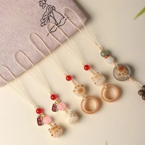 Mặt dây chuyền mèo phong cách Trung Hoa, may mắn, chất liệu dệt tay