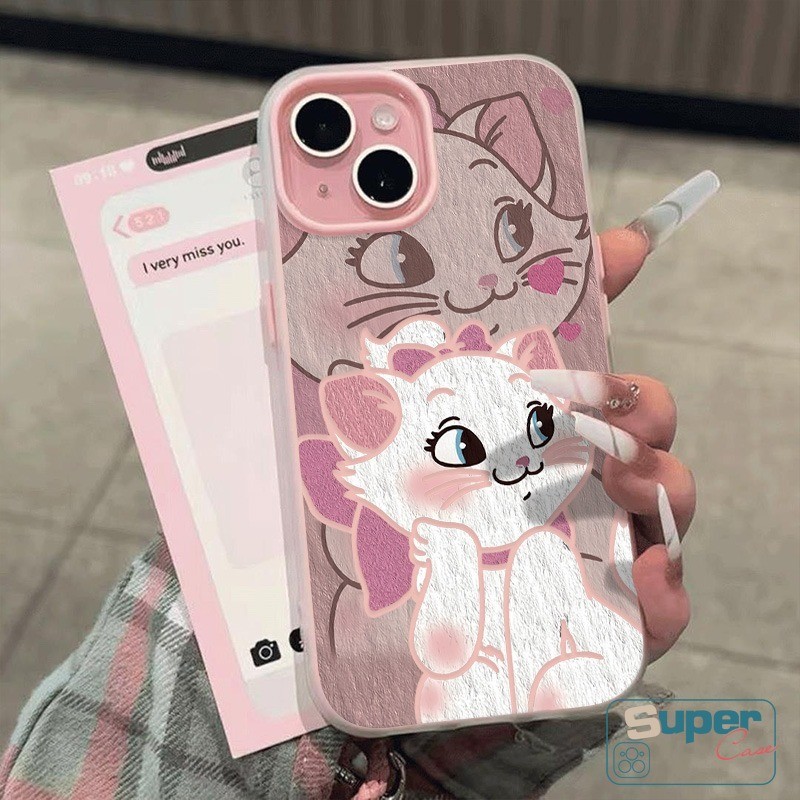Ốp Lưng Cho Oppo A5i A3X A5Pro A60 A5X A5 A3Pro A78 A3 A38 A17 A52 A18 A79 A16 A74 A54 A77 A15s A3s A15 A98 A58 Reno 10 11 12 12F 11F Cặp Đôi Hoạt Hình Dễ Thương Marie Mèo Thiên Thần Mắt