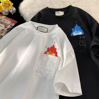 Cassifer Áo Đôi Thêu Hoạt Hình, Cotton Nguyên Chất, Phù Hợp Mặc Hàng Ngày Plus Size