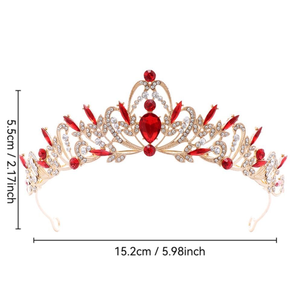 Vương miện công chúa nữ hoàng, tiara cô dâu với kim cương giả và hợp kim, style vintage baroque - phụ kiện tóc sang trọng, quà tặng sinh nhật