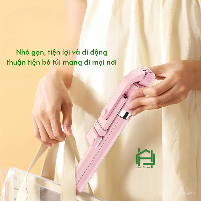 Gậy chụp ảnh 3 chân R1S - Gậy selfie chụp hình, tự sướng có điều khiển từ xa kèm đèn trợ sáng 1m75