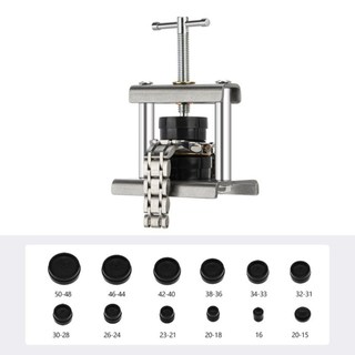 SUBOGDG Bộ ép đáy đồng hồ cao cấp, thép đúc chuẩn, ép nắp lưng đồng hồ,ép kính, xoáy ren và 18 khuôn đúc