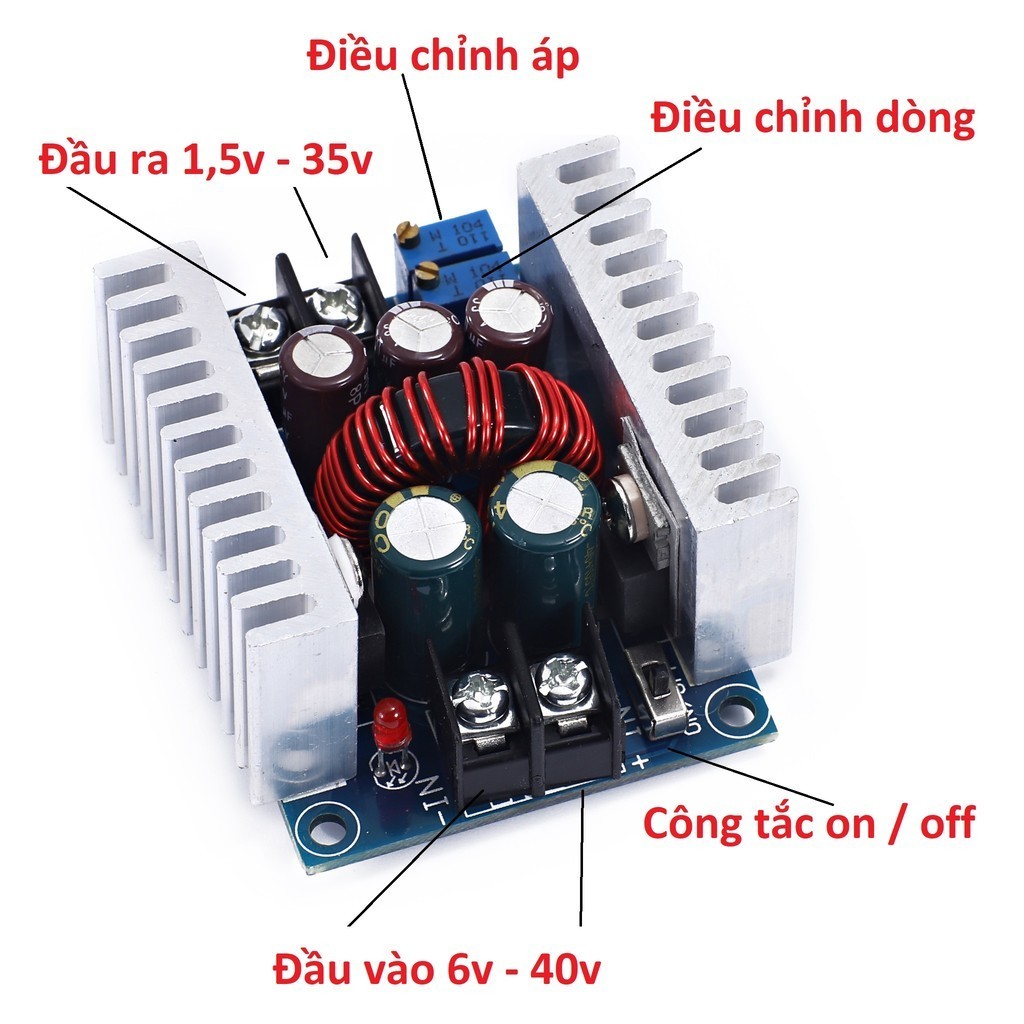 【COD】Bộ giảm áp DC-DC 200W 300W 12A 20A tích hợp tính năng CC CV phù hợp cho các ứng dụng nguồn và sạc pin linh hoạt