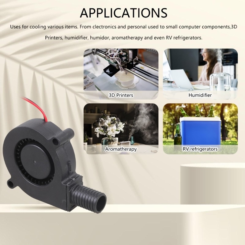 Quạt làm mát HIk 5015 Quạt thổi không chổi than Máy in 3D Một phần Máy đùn 2Pin Làm mát