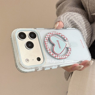 Trái Tim Tình Yêu Từ Điện Thoại Cầm Để Bàn Dành Cho IPhone 17ProMax 17Po 17 16ProMax 16Pro 16 15ProMax 15Pro 15 14ProMax 14Pro 14 13ProMax 13Pro 13Pro 13 Cứng TPU Xanh Phong Cách Hàn Quốc