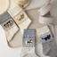 Hoạt Hình Dễ Thương Chó Con Mèo Con Tất Nữ Mùa Hè Giữa Ống Tất Cotton Nguyên Chất Ins Hợp Thời Trang Phiên Bản Hàn Quốc