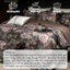 Bộ chăn ga gối Satiin kết hợp Cotton mềm mịn MemMinbedding Luxury họa tiết in hoa tinh sảo hiện đại - L41692