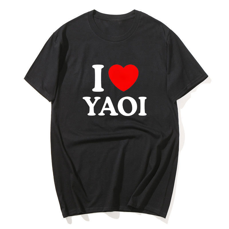 Áo sơ mi cổ tròn tay ngắn cotton nguyên chất, phong cách yaoi anime mới lạ, phù hợp làm quà tặng