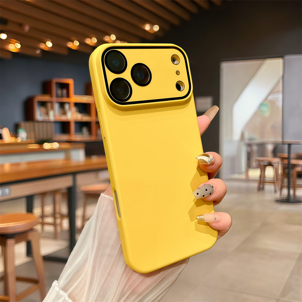 Ốp điện thoại vỏ cứng đơn giản cho iPhone 17 Pro Max 11 12 13 14 15 16 pro max 15 14 plus Bảo vệ ống kính chống rơi Vỏ cứng chống sốc Vỏ bảo vệ điện thoại