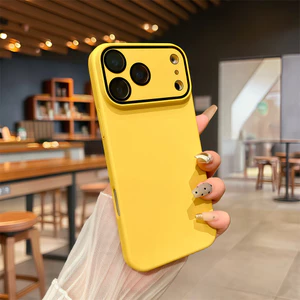 Ốp điện thoại vỏ cứng đơn giản cho iPhone 17 Pro Max 11 12 13 14 15 16 pro max 15 14 plus Bảo vệ ống kính chống rơi Vỏ cứng chống sốc Vỏ bảo vệ điện thoại