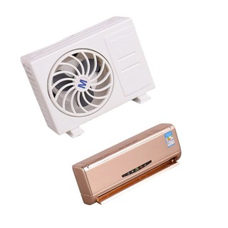 Mô hình điều hòa thu nhỏ chạy bằng năng lượng mặt trời XY Phụ kiện nhà búp bê ABS thực tế để chơi giáo dục và trang trí nội thất