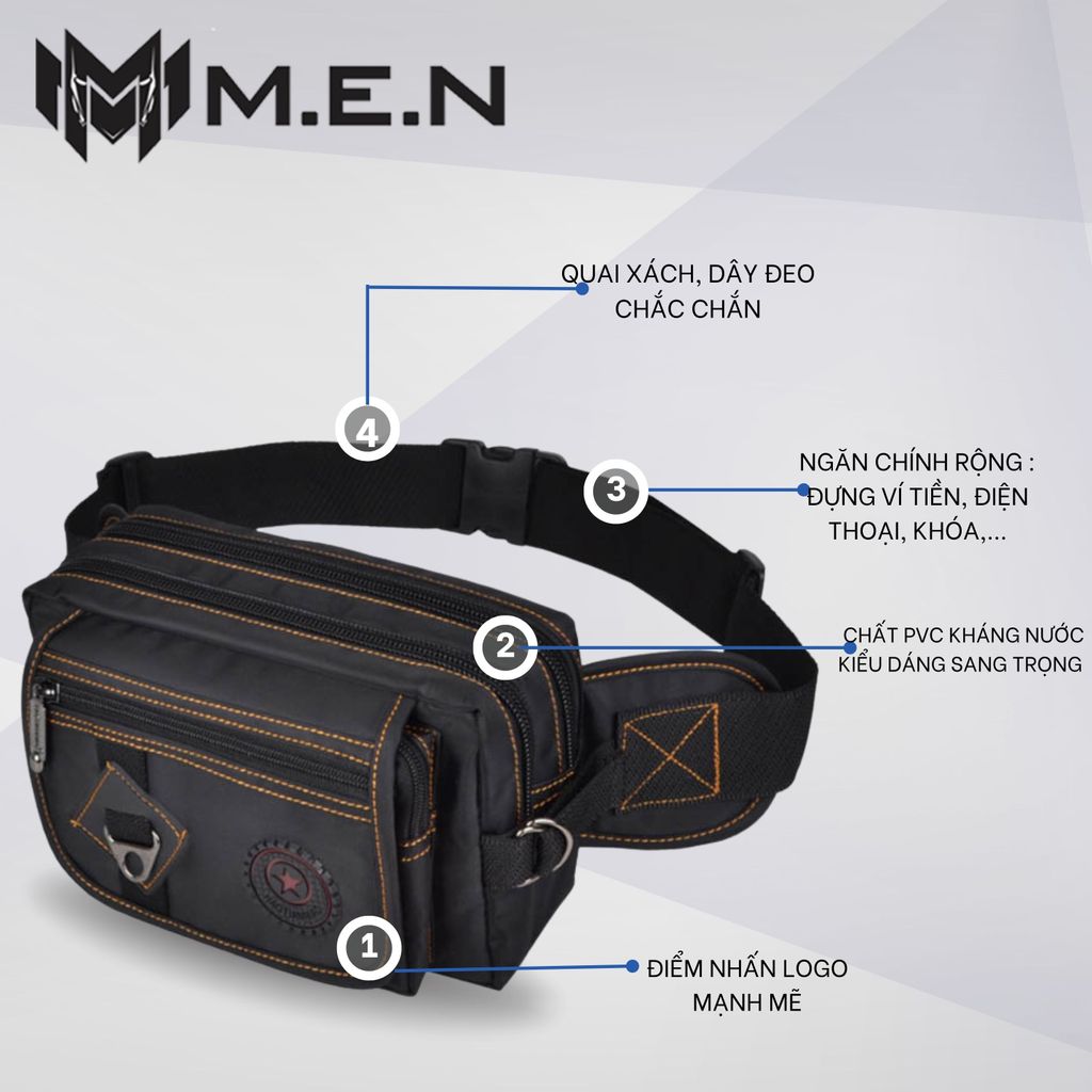 Túi đeo bụng mạnh mẽ 520 men đa năng M.Đ [GIÁ CẠNH TRANH]