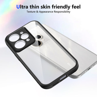 Dành Cho Realme 15 Pro 5G Ốp điện thoại Cứng Aryclic Trong Suốt Khung Silicon Mềm Chống Rơi Mỏng Bao