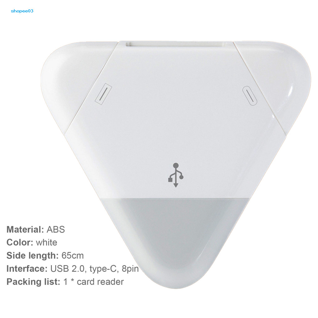[Ky] Đầu đọc thẻ Bộ chuyển đổi thẻ nhớ TF / Micro-SD tam giác 3 trong 1 cho điện thoại di động