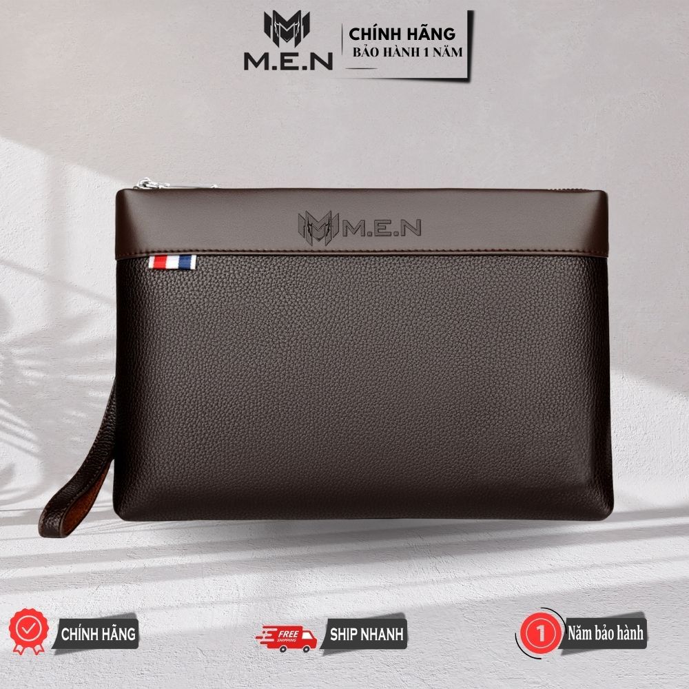 Ví cầm tay nam nữ Chuột túi Men đen nâu [GIAO NHANH 2H]