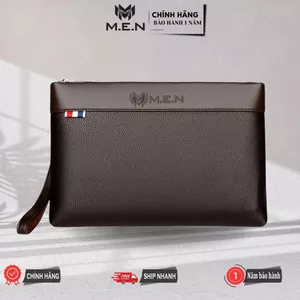 Ví cầm tay nam nữ Chuột túi Men đen nâu [GIAO NHANH 2H]