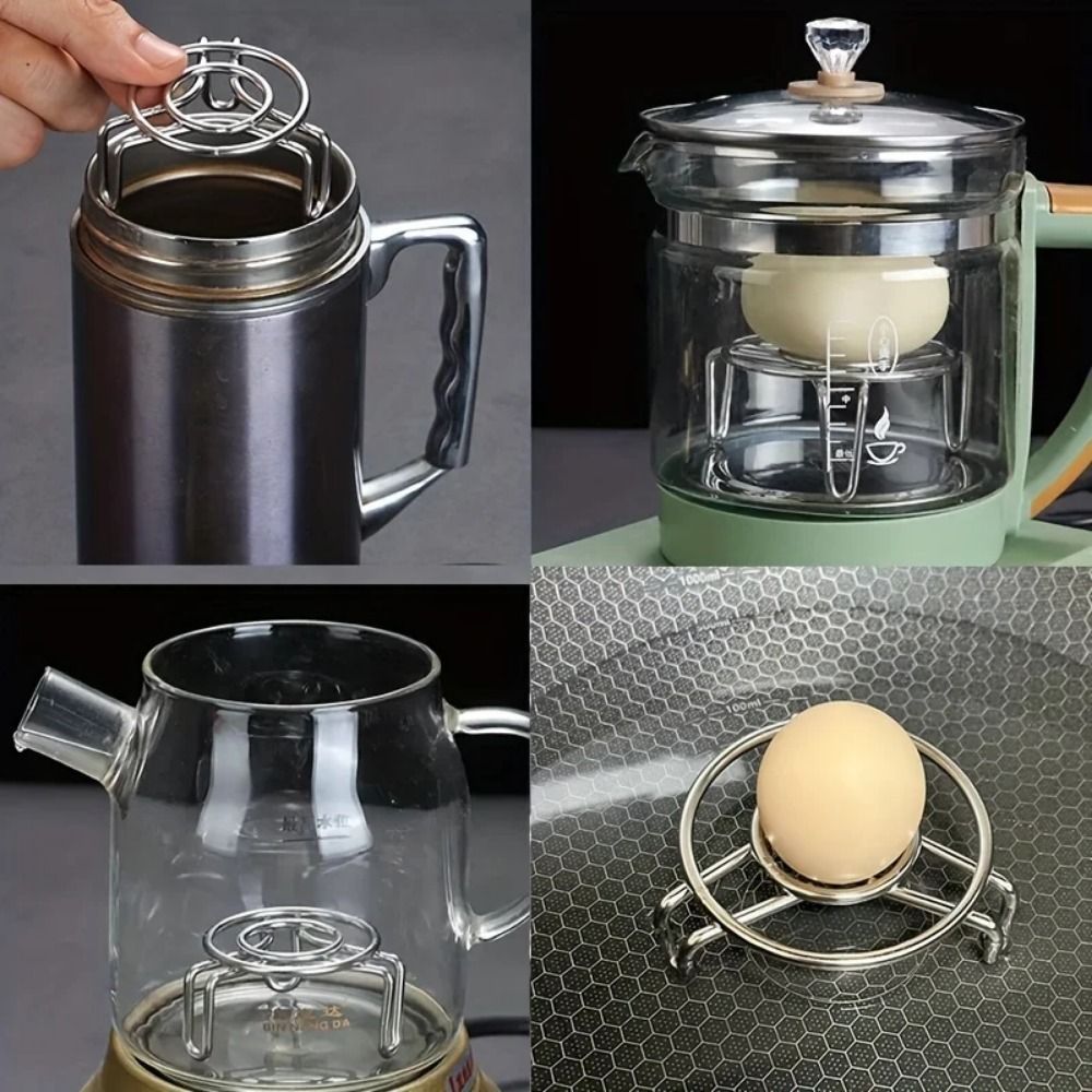 Giá hấp Mini TUYỆT VỜI, Giá hấp 2 kích thước đa chức năng, Nồi hấp bền bỉ Nấu ăn bằng thép không gỉ Chiều cao và chiều cao Bộ đồ ăn Giá đỡ Nồi cơm điện