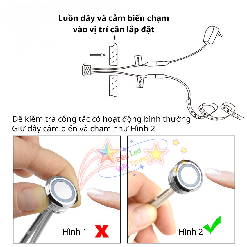 Cảm Biến Chạm/Vẫy/Cửa Đơn/Cơ Thể 12V - 24V Cho Đèn LED Tiện Dụng An Toàn Đa Dạng Ứng Dụng