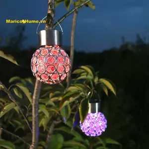 2 Chiếc Ra Cửa Trang Trí Đèn LED Năng Lượng Mặt Trời Trang Trí Ngoài Trời Đèn Chùm Kính: Đèn Lồng Chống Thấm Nước Cho Sân Vườn Chạy Bằng Năng Lượng Mặt Trời Dễ Dàng Lắp Đặt