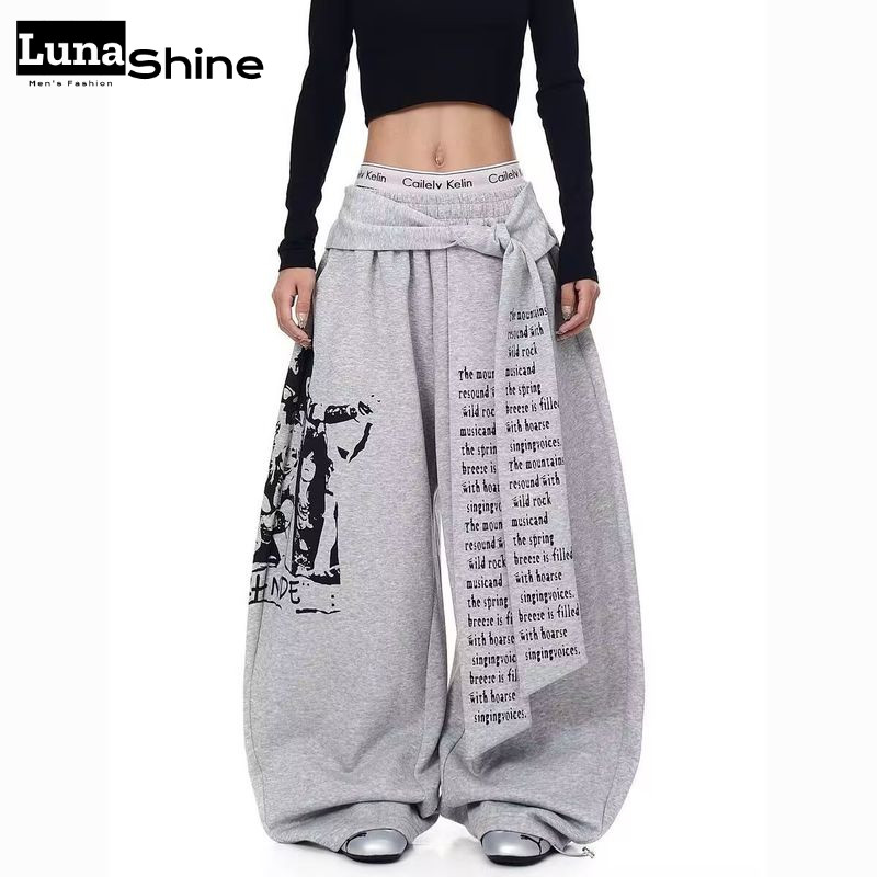 LS Nam Nữ Retro Street High End Thorn In Hình Jazz Dance Quần Thể Thao