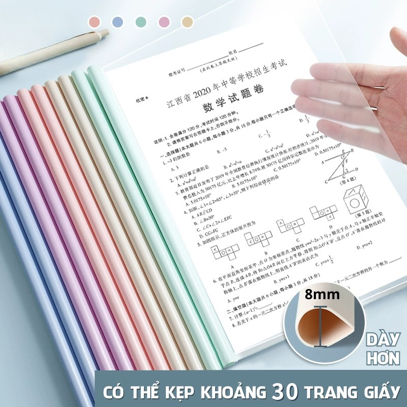 File Đựng Tài Liệu Gáy Rút – Bìa Kẹp Hồ Sơ A4, Thanh Kẹp Gáy Bền, Giúp Lưu Trữ Giấy Tờ Gọn Gàng Cho Văn Phòng