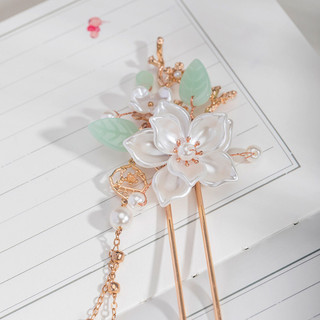 Kiểu dáng Trung Hoa, trâm cài tóc camellia và phụ kiện viền tóc handmade cho nữ và bé gái, phù hợp cho salon làm tóc