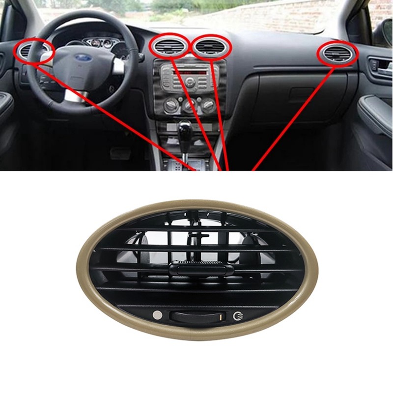 Bảng điều khiển ô tô Vòi phun thông hơi cho Focus MK2 2005-2013 Điều hòa không khí Ổ cắm trang trí Mũ bạc