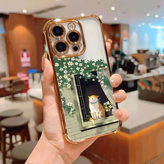 Ốp Điện Thoại Hoạt Hình Hoa Mèo Cho Google Pixel 10 9 8 7 Pro XL 9A 8A 7A Mạ Điện Chống Rơi Bảo Vệ Trong Suốt