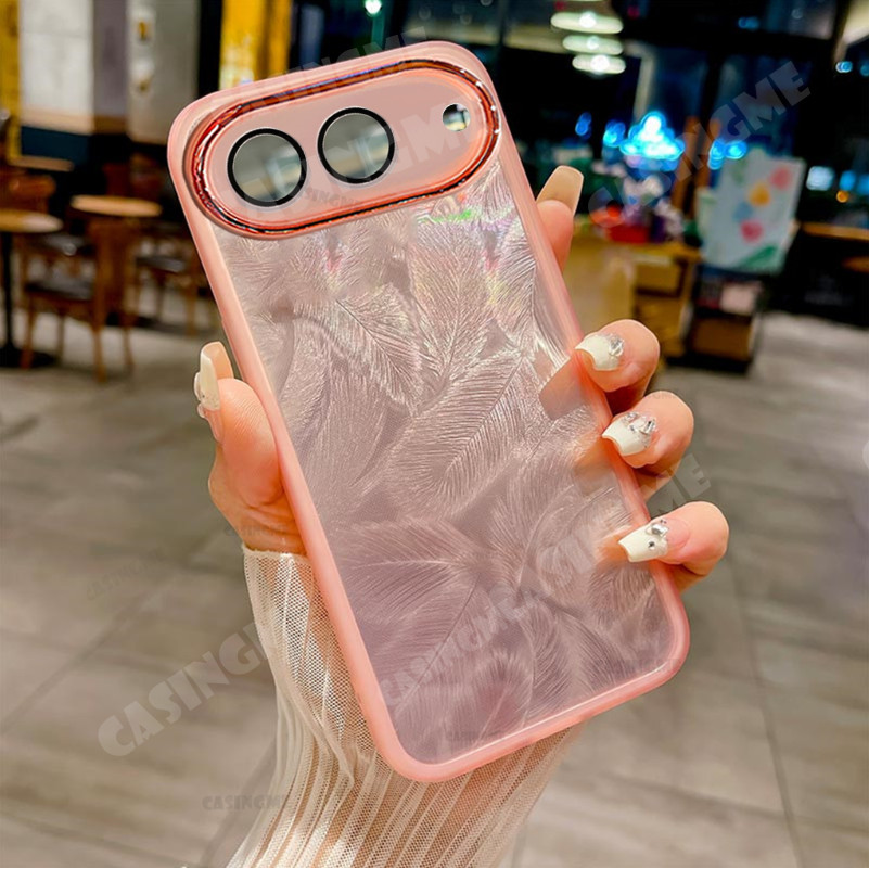 TECNO Spark 40 5G 2025 Vỏ mềm silicon họa tiết lông vũ lấp lánh cho TECNO Spark40 40Spark Spark 40 40C 40 C 4G 5G 2025 Vỏ điện thoại chống sốc Vỏ bảo vệ ống kính máy ảnh