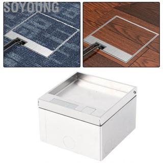 Soyoung Hộp ổ cắm trên sàn 2 X 3 ổ cắm ngạnh 16A 4000W Flip Cover Ổ cắm phẳng lõm cho văn phòng, trường học khách sạn